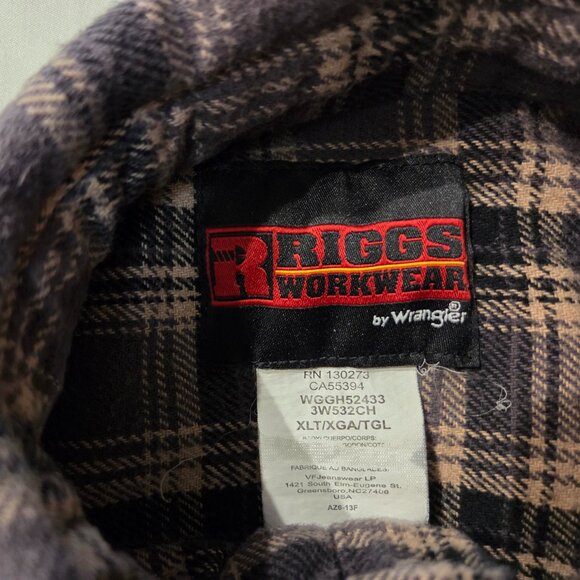 Riggs Workwear by Wrangler Men's XL Flannel Shirt - Picture 4 of 4